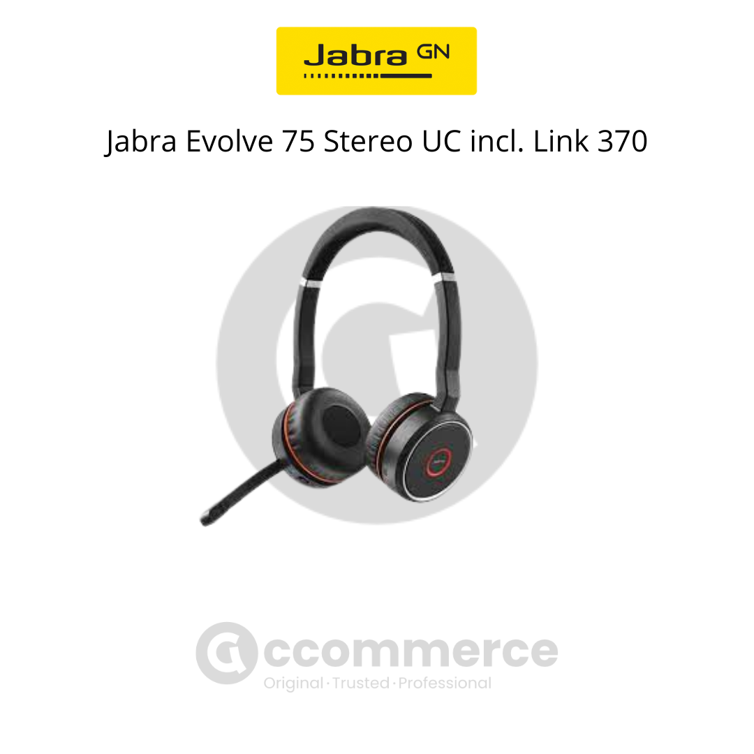 Jabra Evolve 75 Stereo UC incl. Link 370 COMPATIBILITY- Accommerce