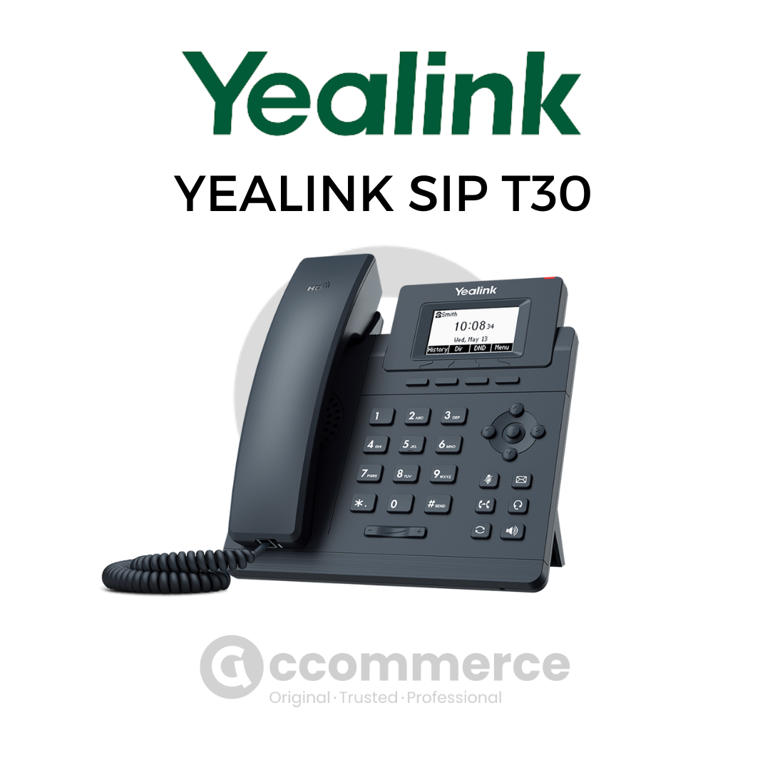 YEALINK SIP T30 HD Voice Entry Level IP Phone- Accommerce