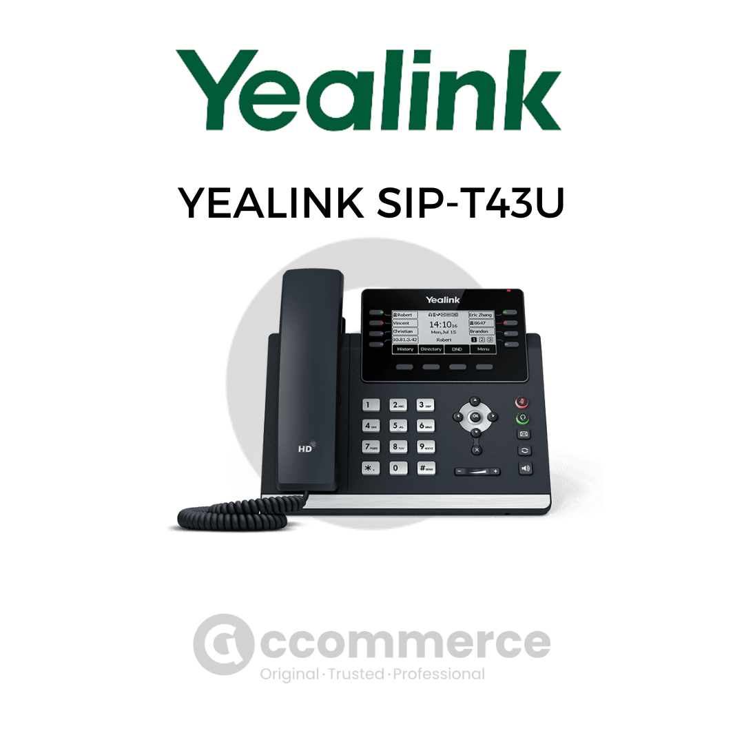 YEALINK SIP-T43U Well Rounded SIP Phone - Accommerce