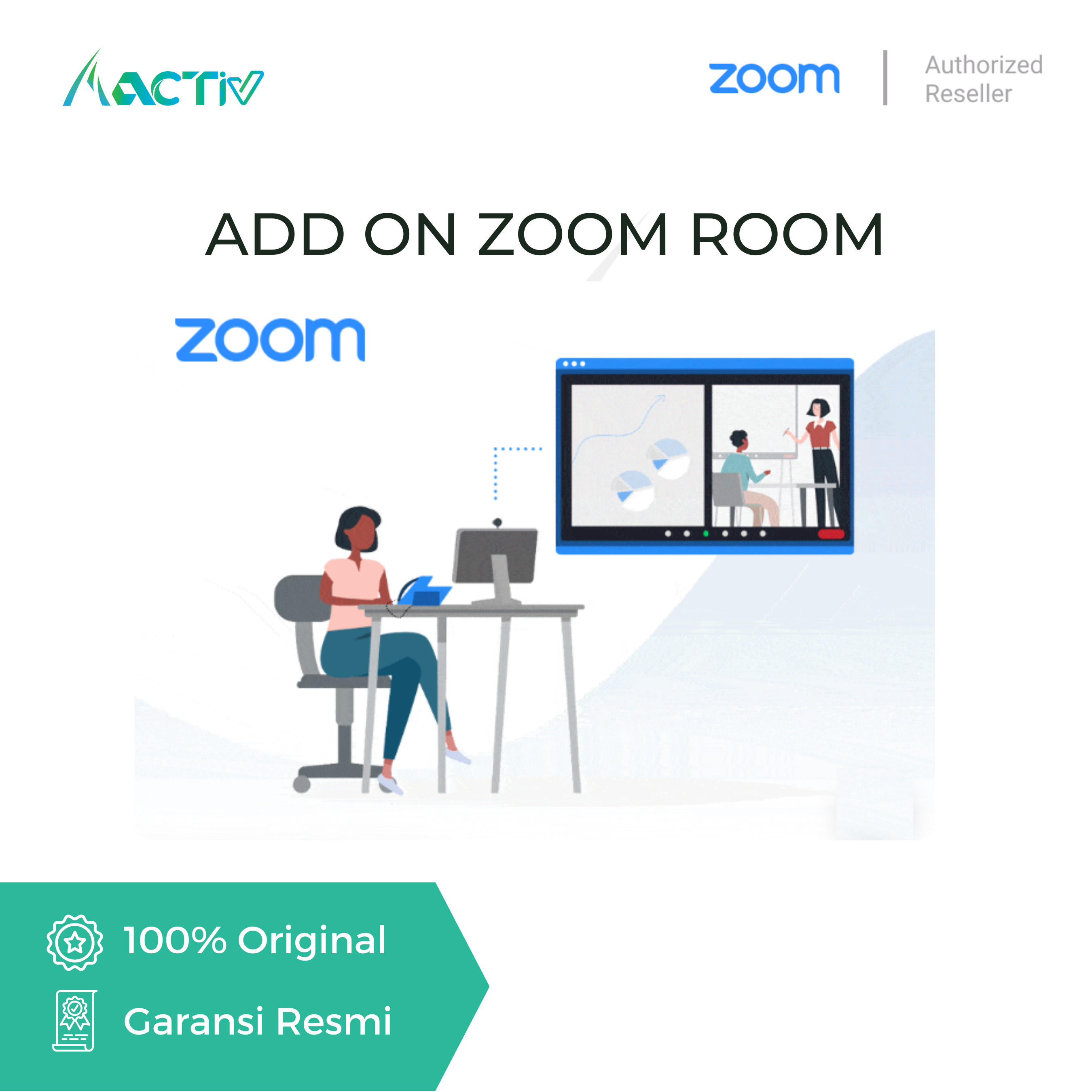 Zoom Room 1 License 1 Year zoom 1 year - Accommerce